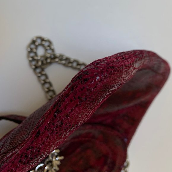 Banana Republic Red Textured Leather Mini Crossbody Bag - Picture 5 of 6